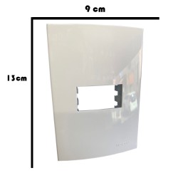 Placas + Suportes 4×2” 1 posto horizontal  Branco